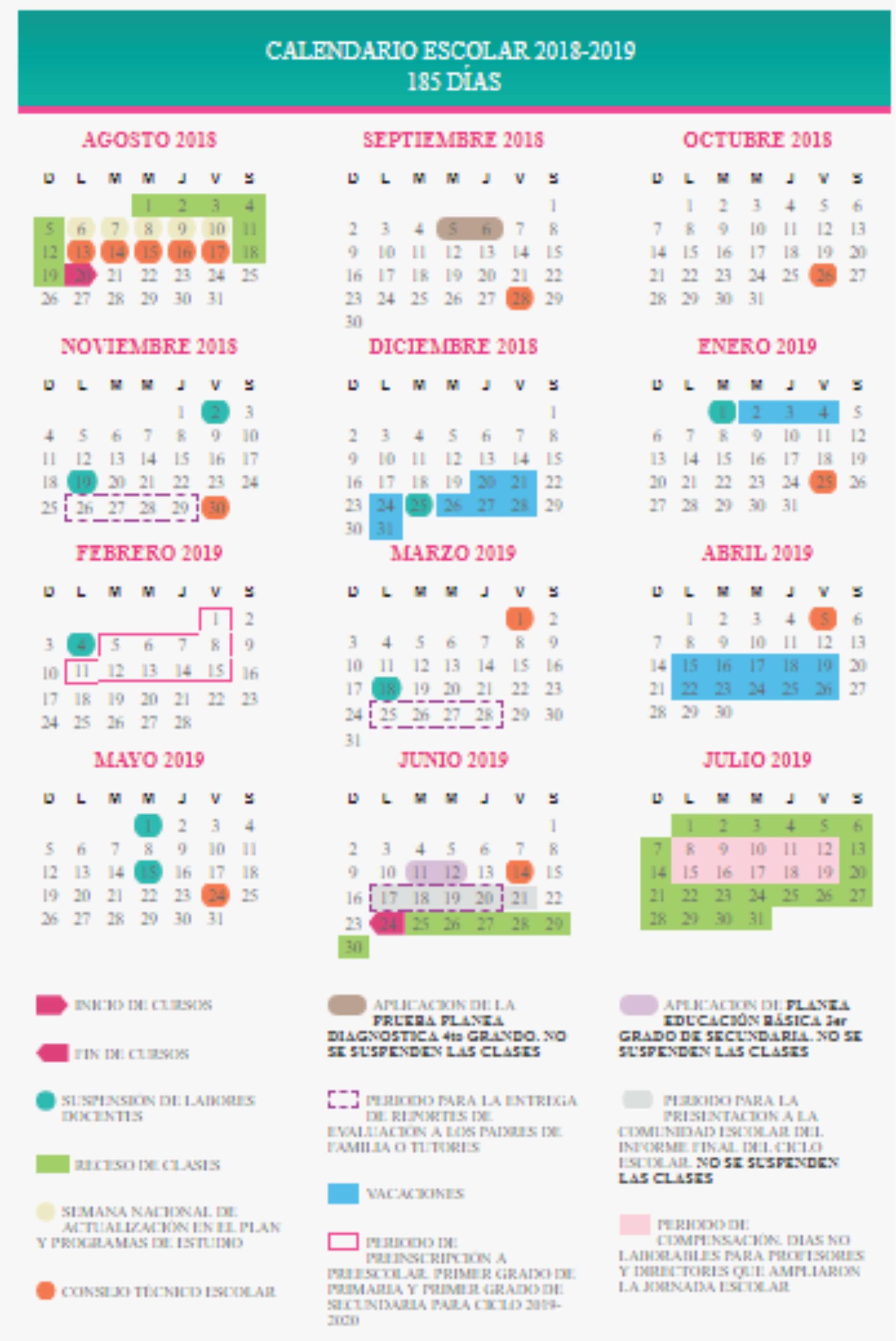 Calendario escolar 2018-2019 185