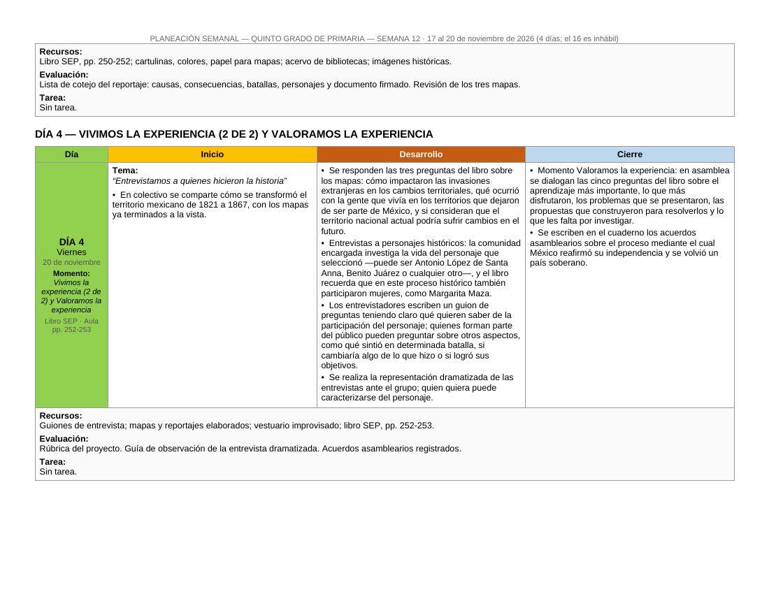 Planeación Primer Trimestre para 5° de Primaria | Nuevo Modelo Educativo | Ciclo Escolar 2026 - 2027 - Imagen 7