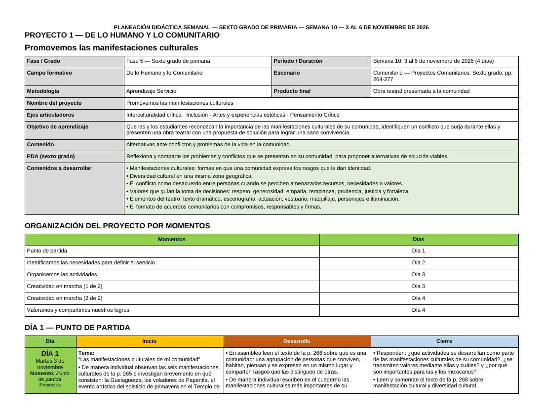 Planeación Primer Trimestre para 6° de Primaria | Nuevo Modelo Educativo | Ciclo Escolar 2026 - 2027 - Imagen 4