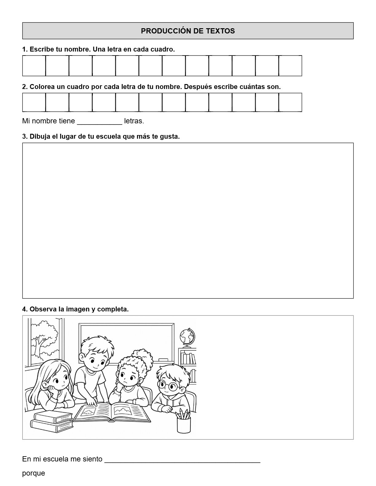 Ejemplo Examen 1° Primaria Trimestre I - página 2