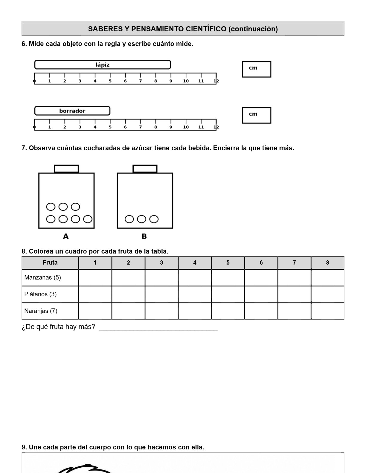 Ejemplo Examen 1° Primaria Trimestre I - página 6