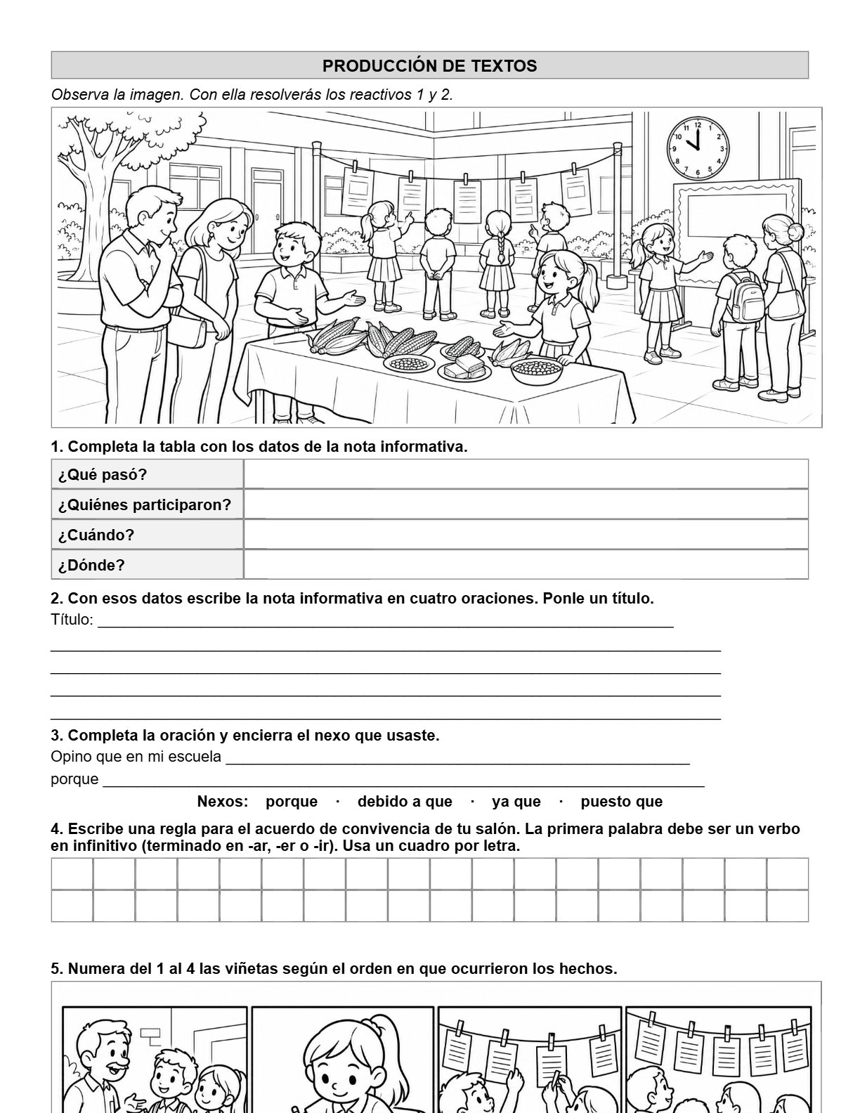 Ejemplo Examen 5° Primaria Trimestre I - página 2