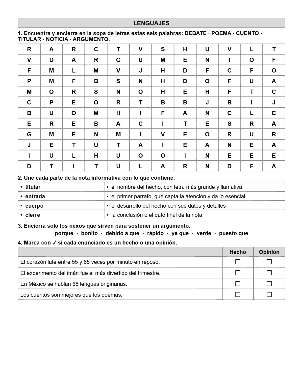 Ejemplo Examen 5° Primaria Trimestre I - página 3