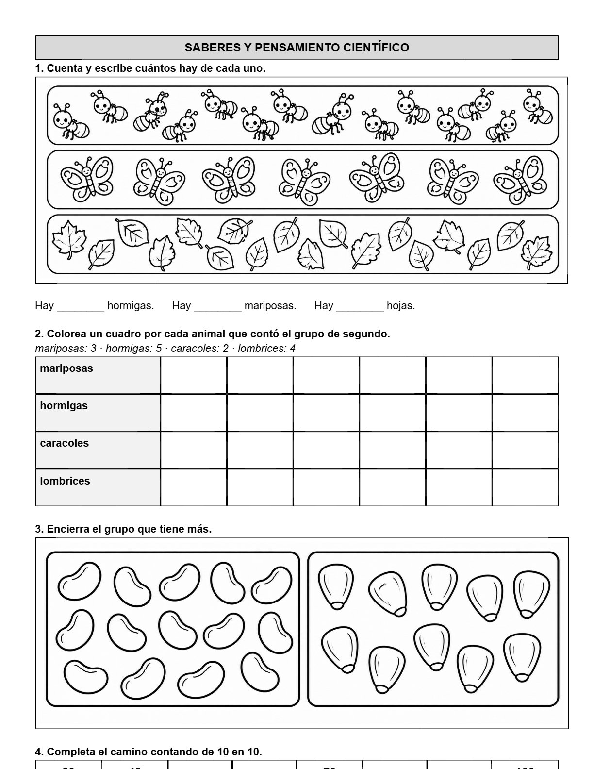 Ejemplo Examen 2° Primaria Trimestre I - página 5