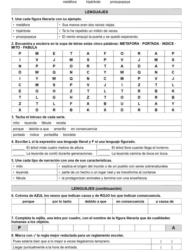Ejemplo Examen 6° Primaria Trimestre I - página 3
