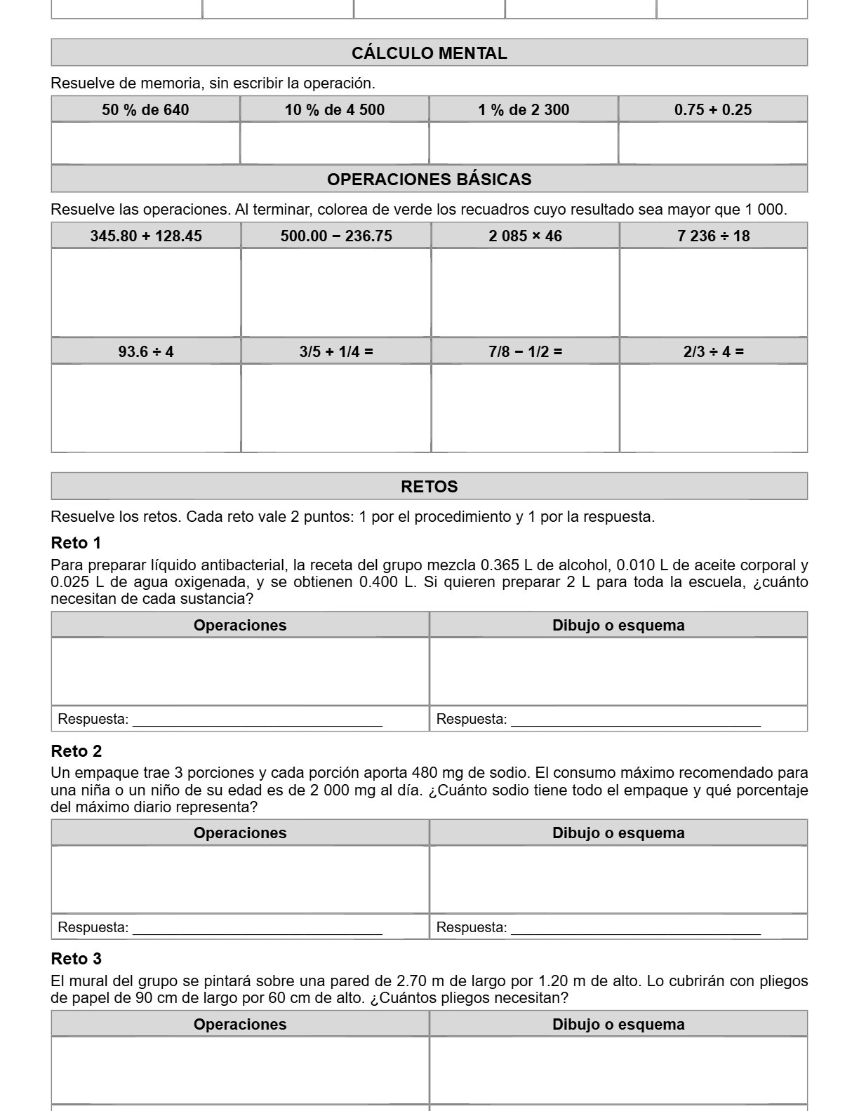 Ejemplo Examen 6° Primaria Trimestre I - página 5
